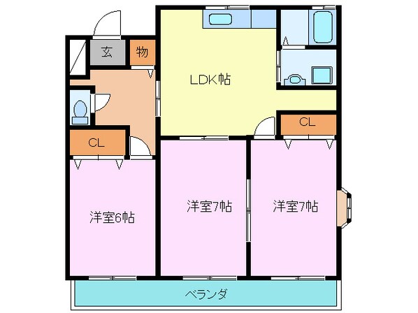 ロイヤルマンション柿田弐番館の物件間取画像